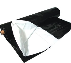 Black White Poly, 100' x 10', 4 mil