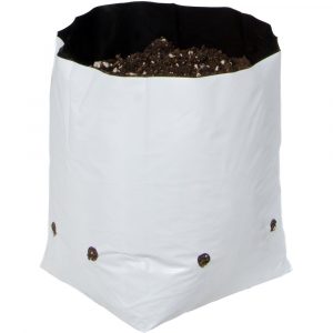 Hydrofarm Black & White Grow Bag, 1 gal (20 packs of 25)