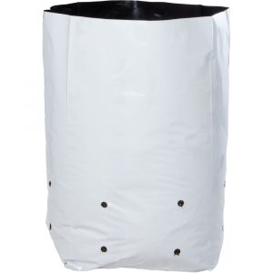 Hydrofarm Black & White Grow Bag, 5 gal (16 packs of 25)