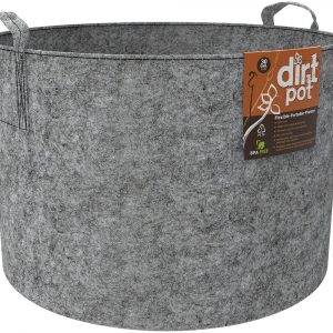Dirt Pot Flexible Portable Planter, Grey, 30 gal, with handles