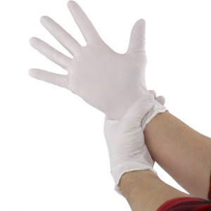 Mad Farmer White Nitrile Horticulture Gloves, Size L, Box of 100