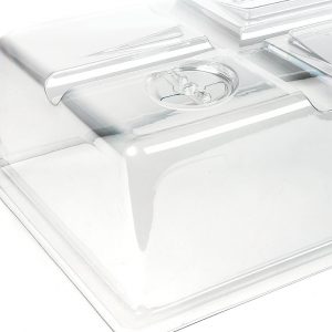 SunBlaster 4" Seedling Dome with Vents, 10″ x 22″ x  4″ deep