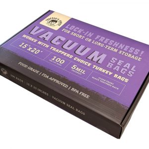 Trapper's Choice 15" x 20" Black/Clear Vacuum Seal Bags (5Mil) Pack of 100